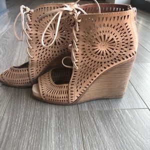 Jeffrey Campbell tie up wedges